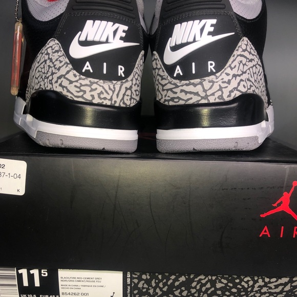 Nike Jordan retro 3 black cement - Picture 3 of 5